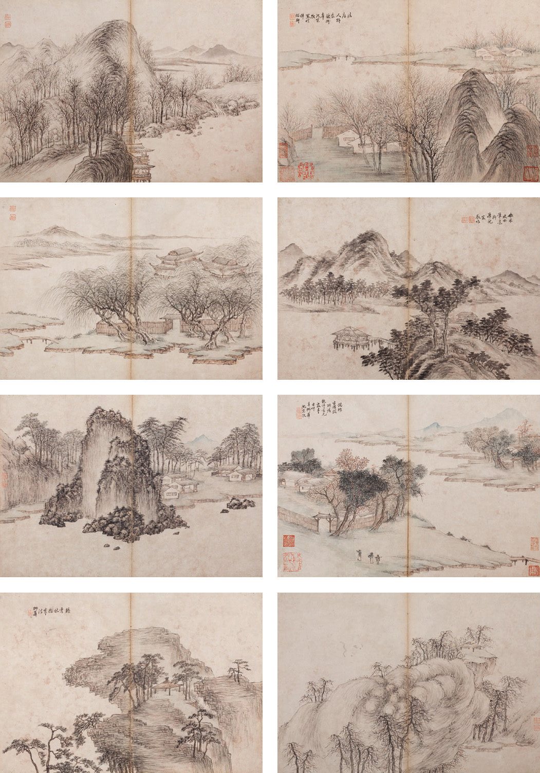 仿古山水册