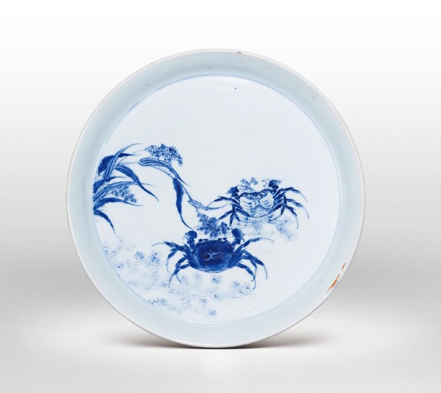 青花“二甲传胪”纹盘