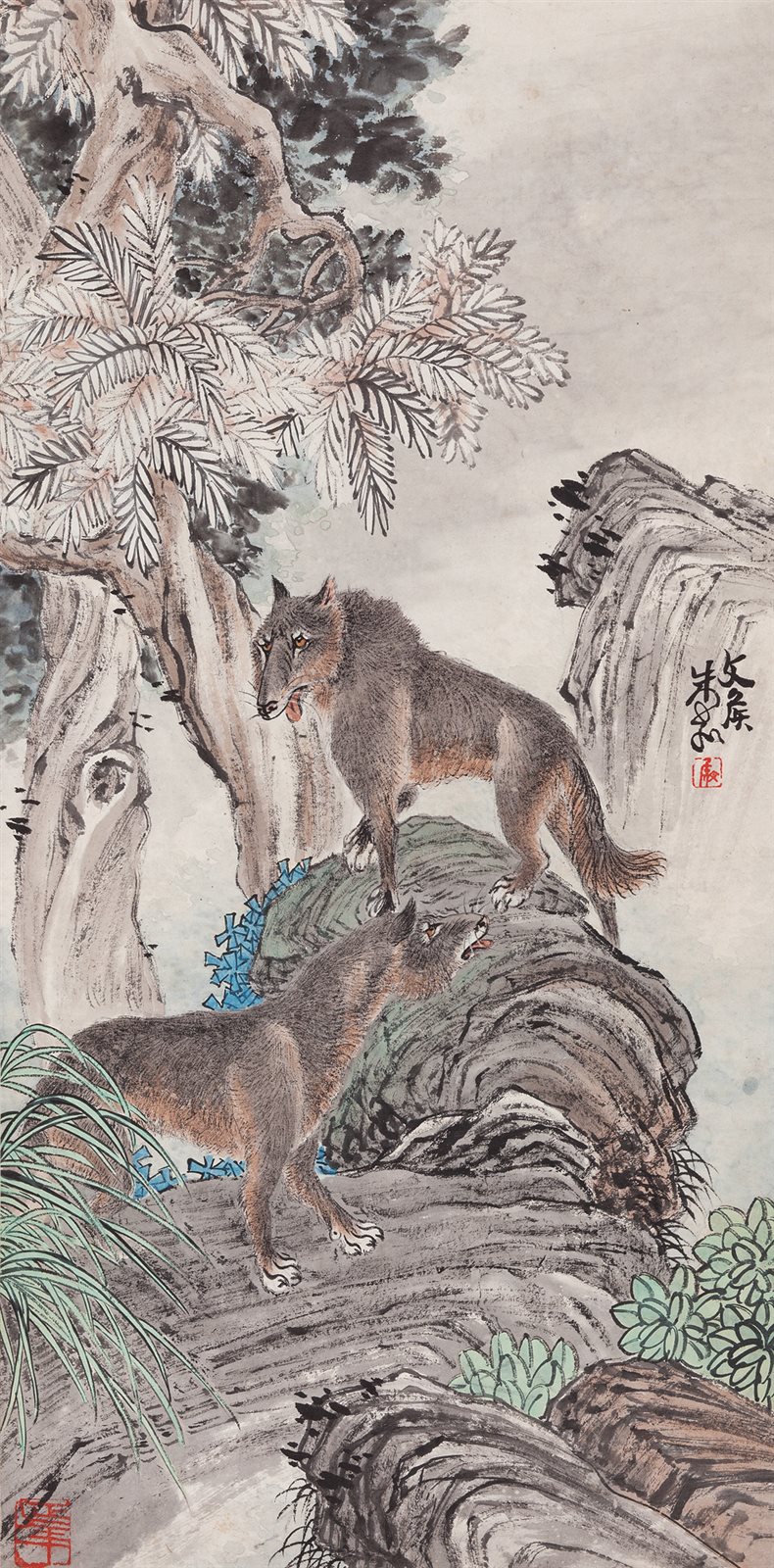 双狼图
