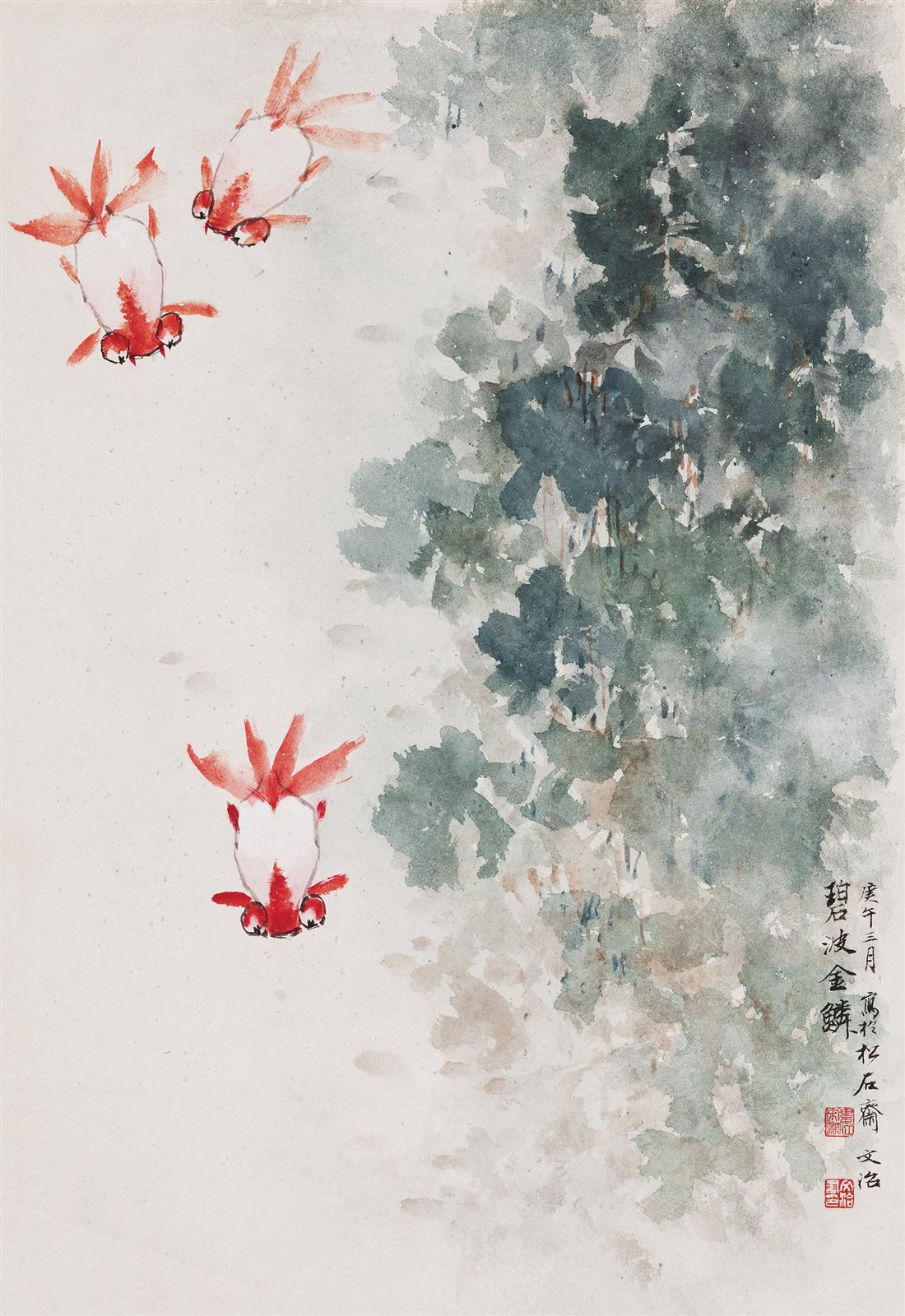 碧波金鳞