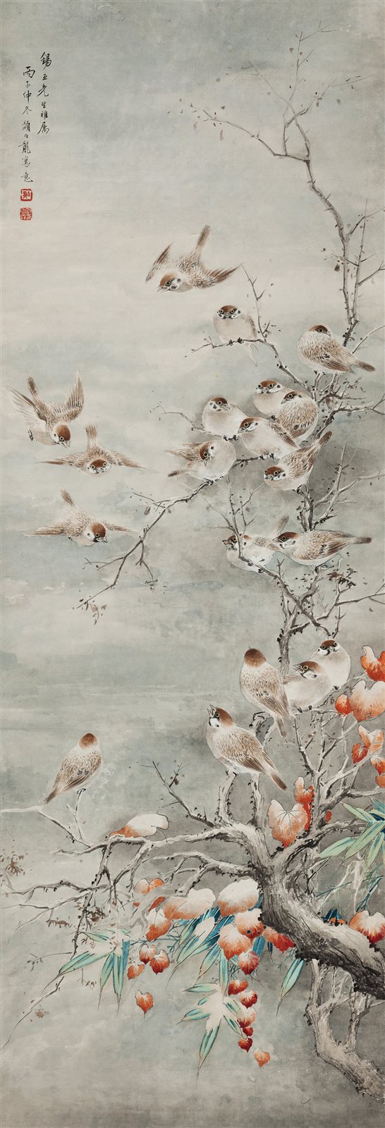红叶群雀