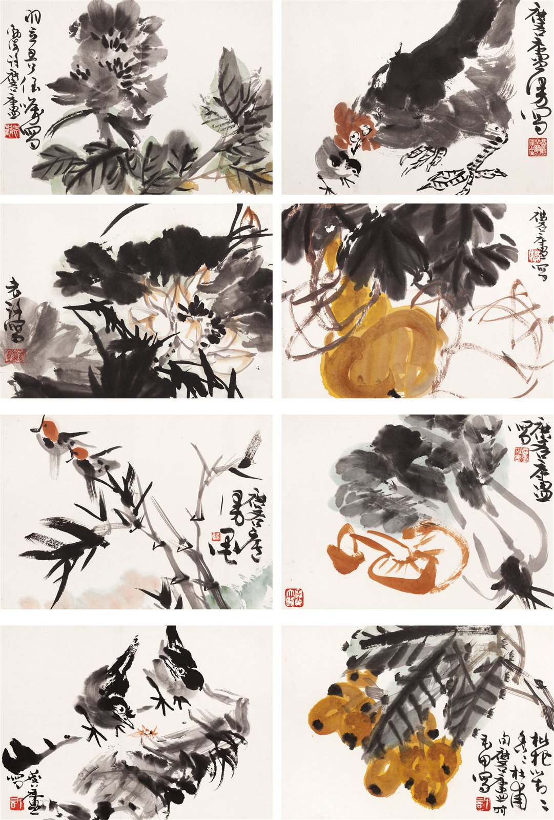 花卉八开