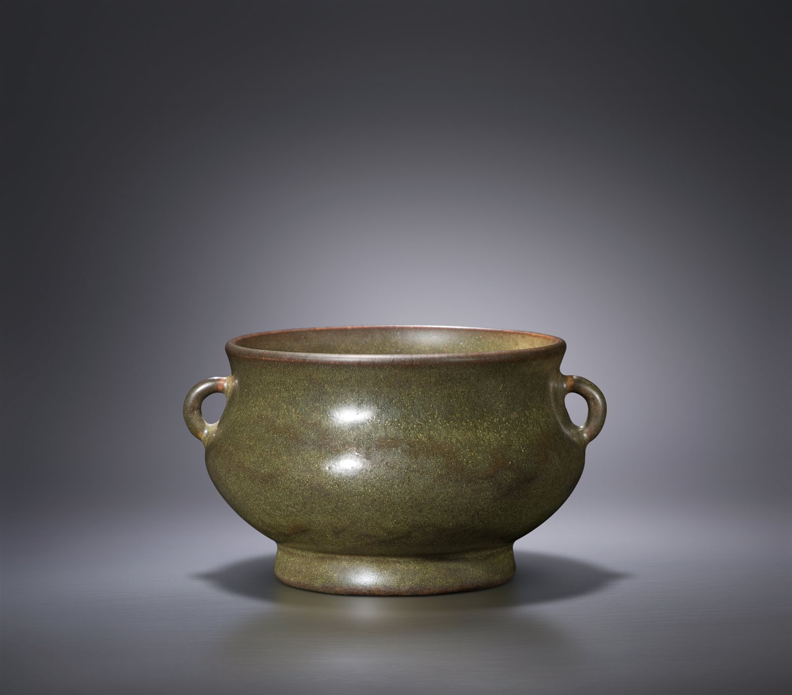 茶叶末釉双耳炉