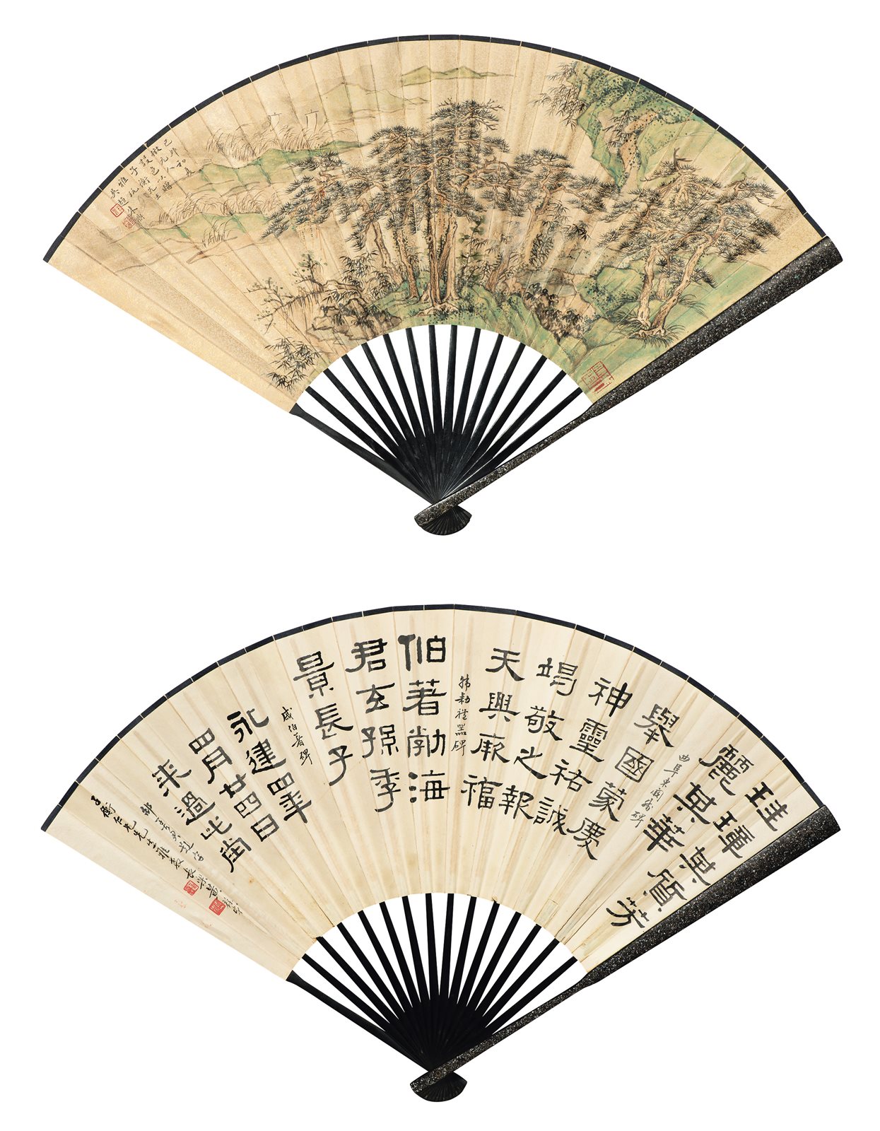 松溪泛舟图
隶书书法