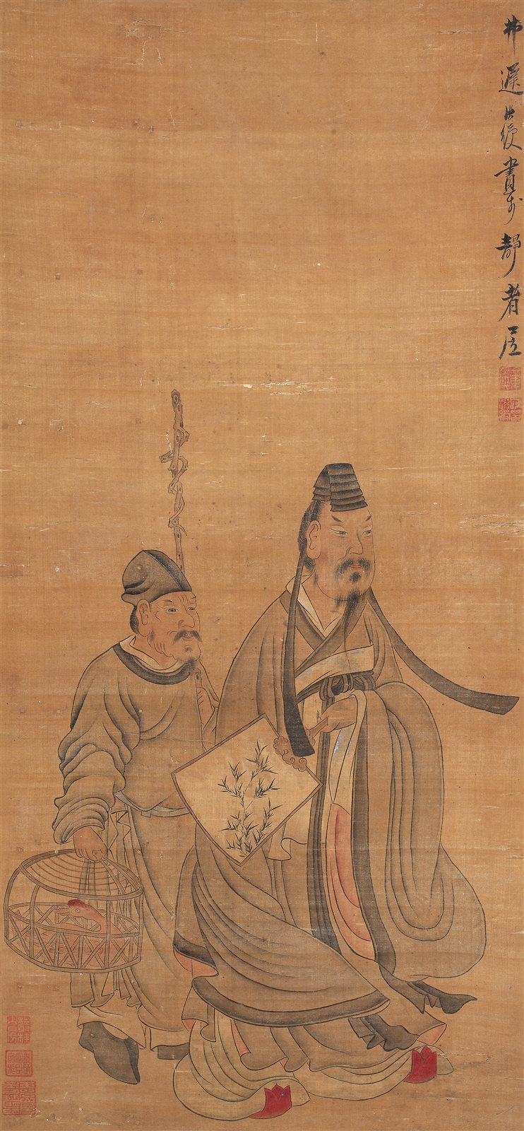 右军笼鹅图