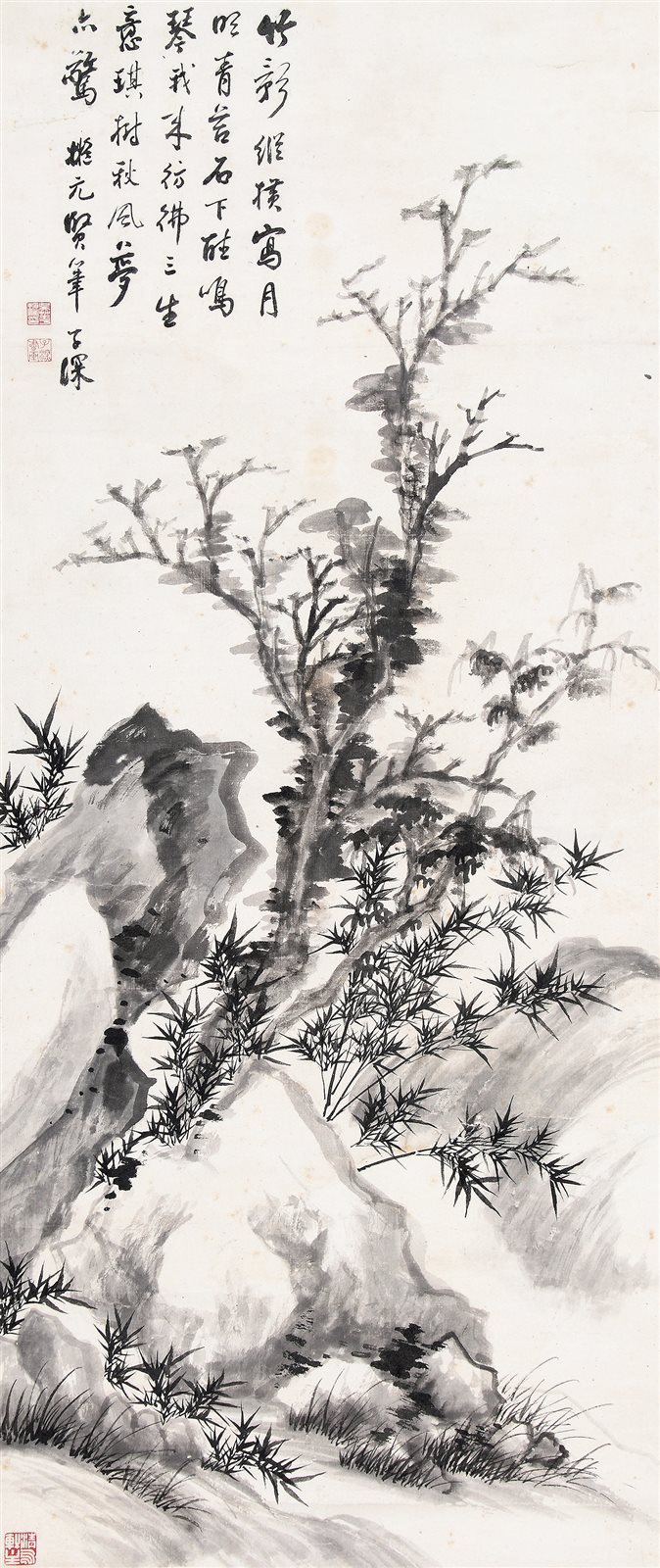 竹石图