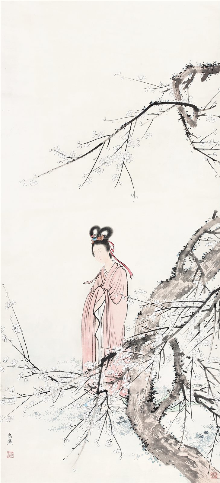 梅中仕女图