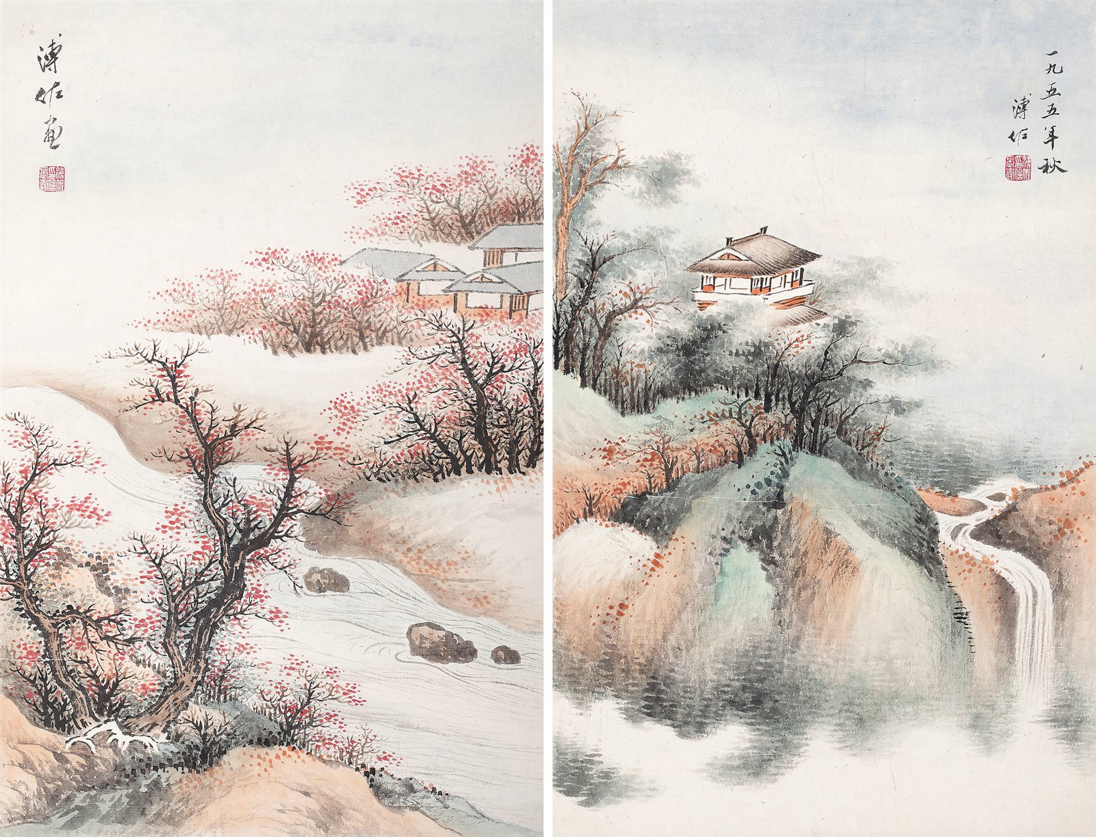 山水二帧
