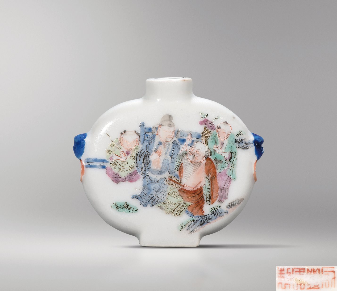 粉彩八仙人物纹鼻烟壶