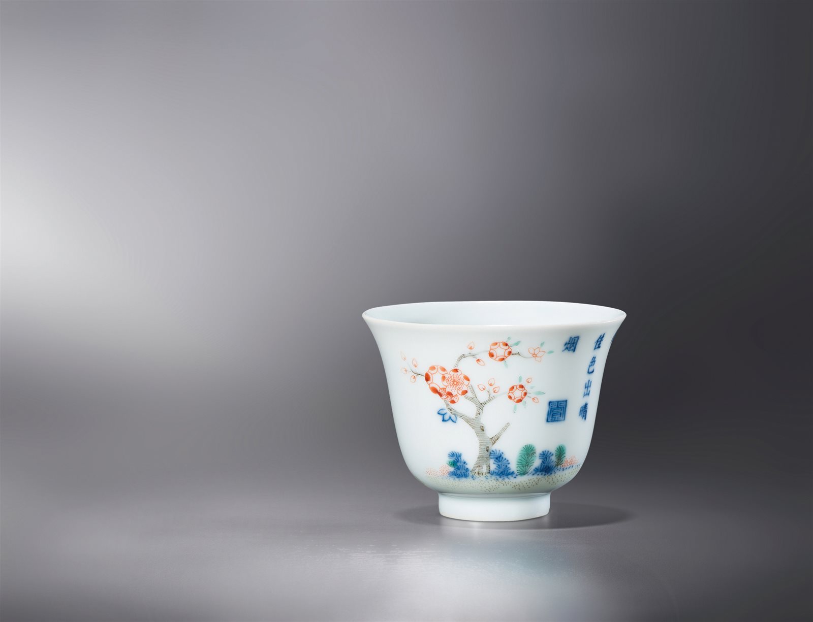 青花五彩花神杯