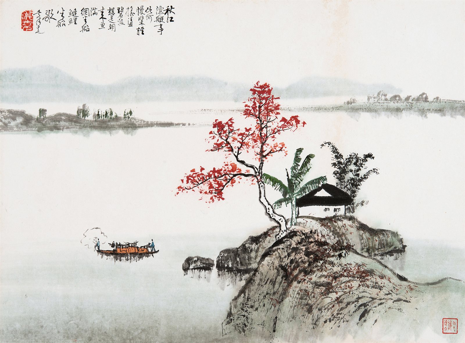 秋江渔艇