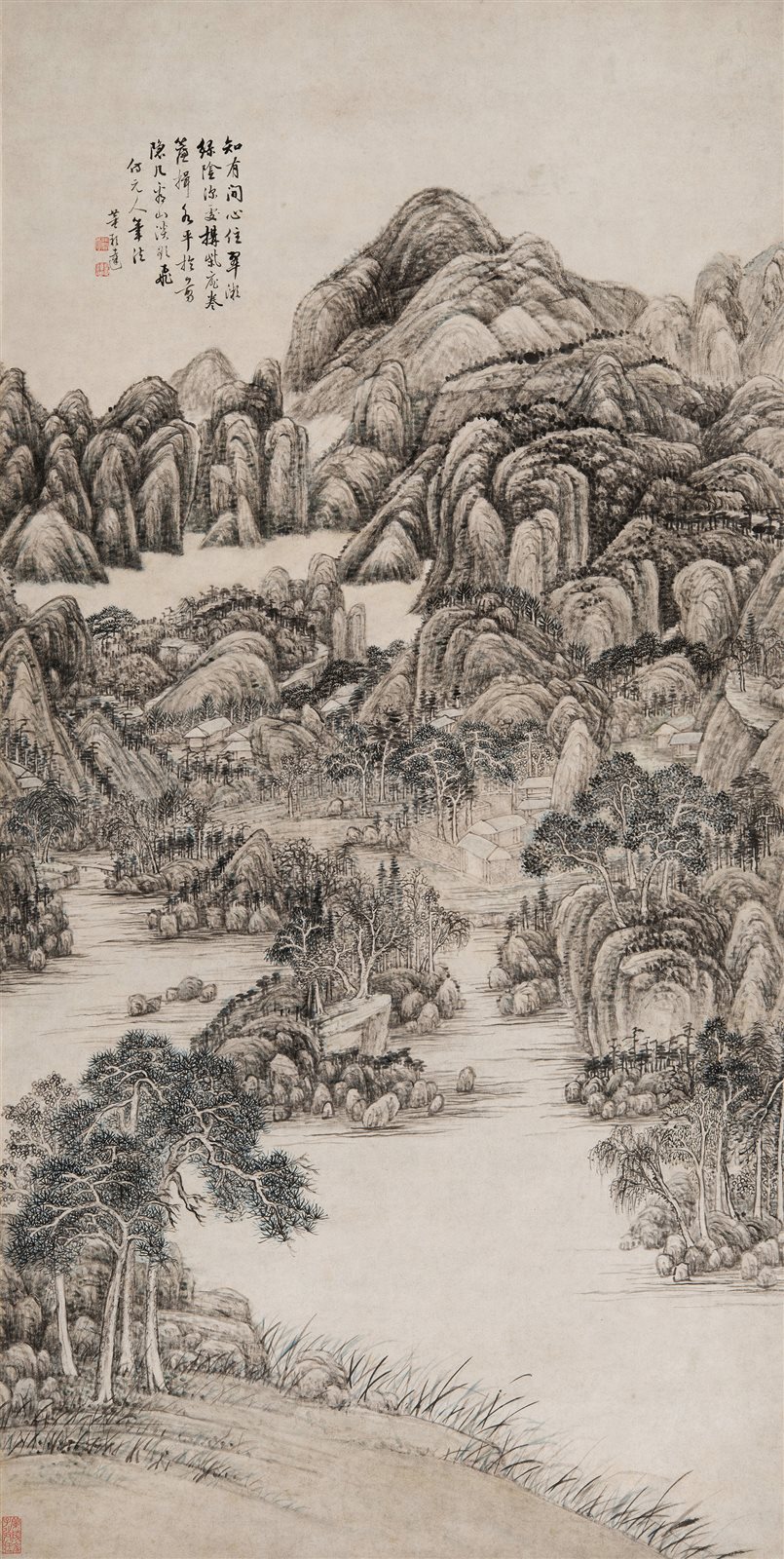 仿元人山水