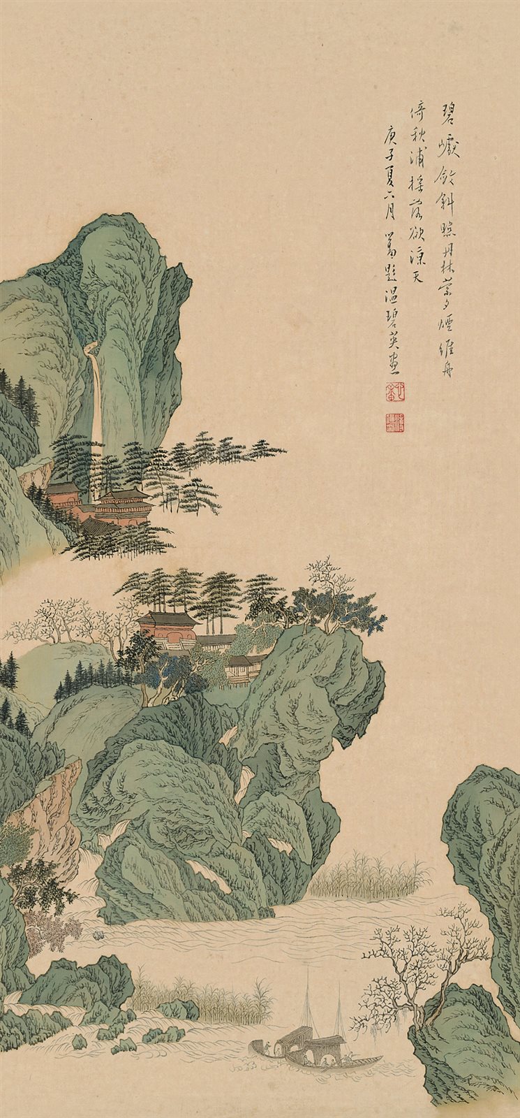 碧巘秋浦图