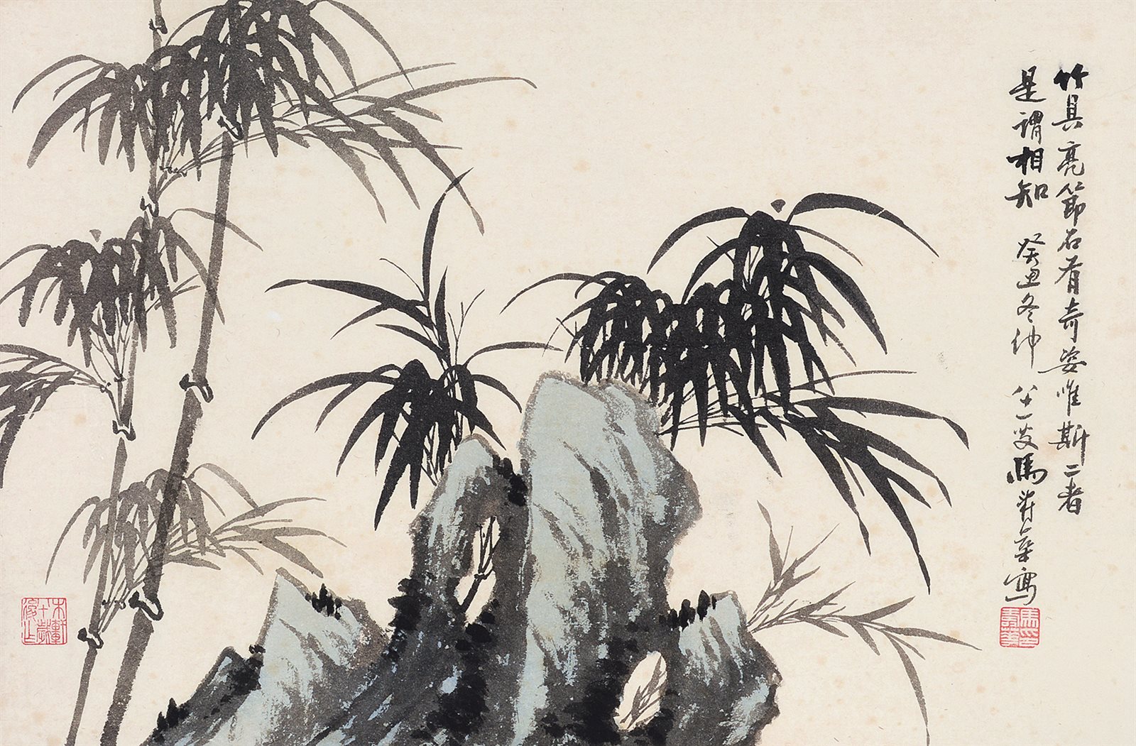 竹石双清