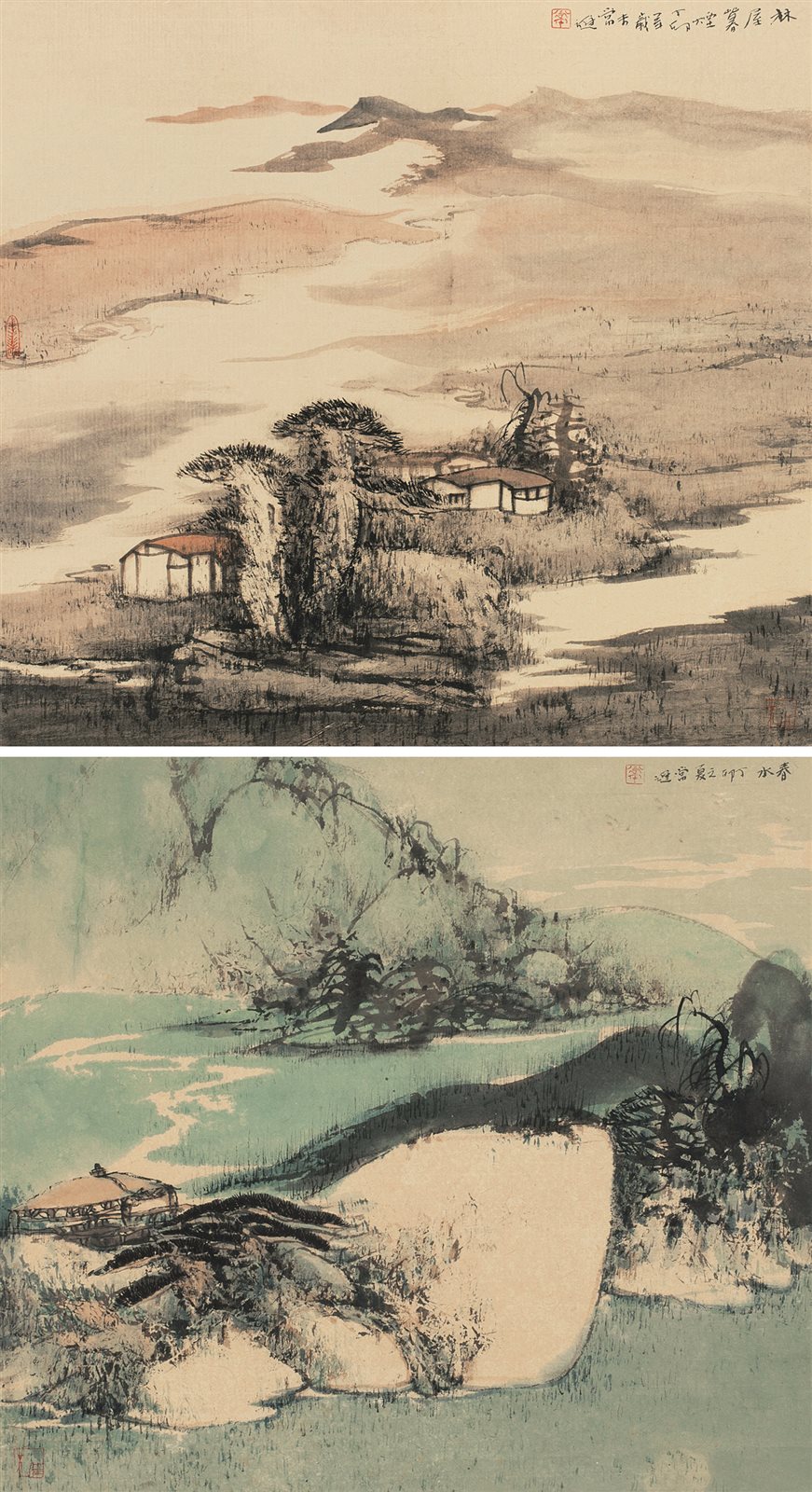 山水二帧