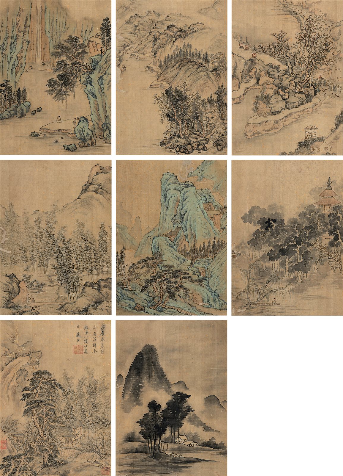 仿古山水册