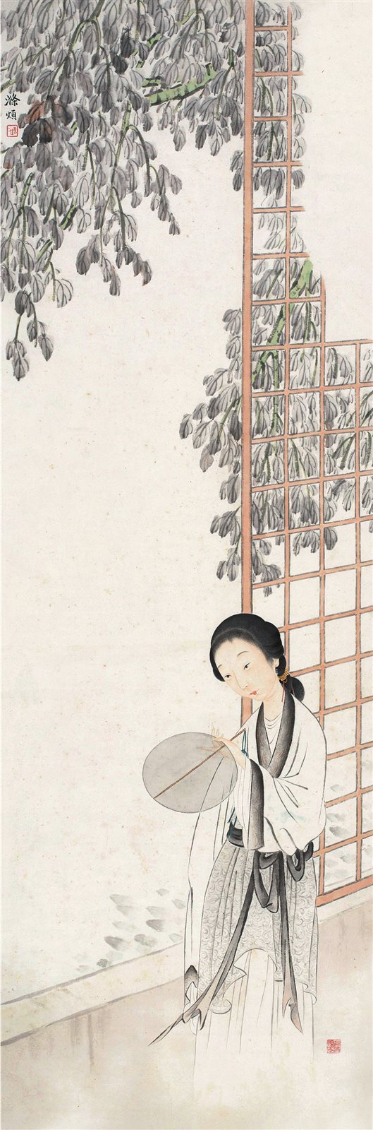 执扇仕女图