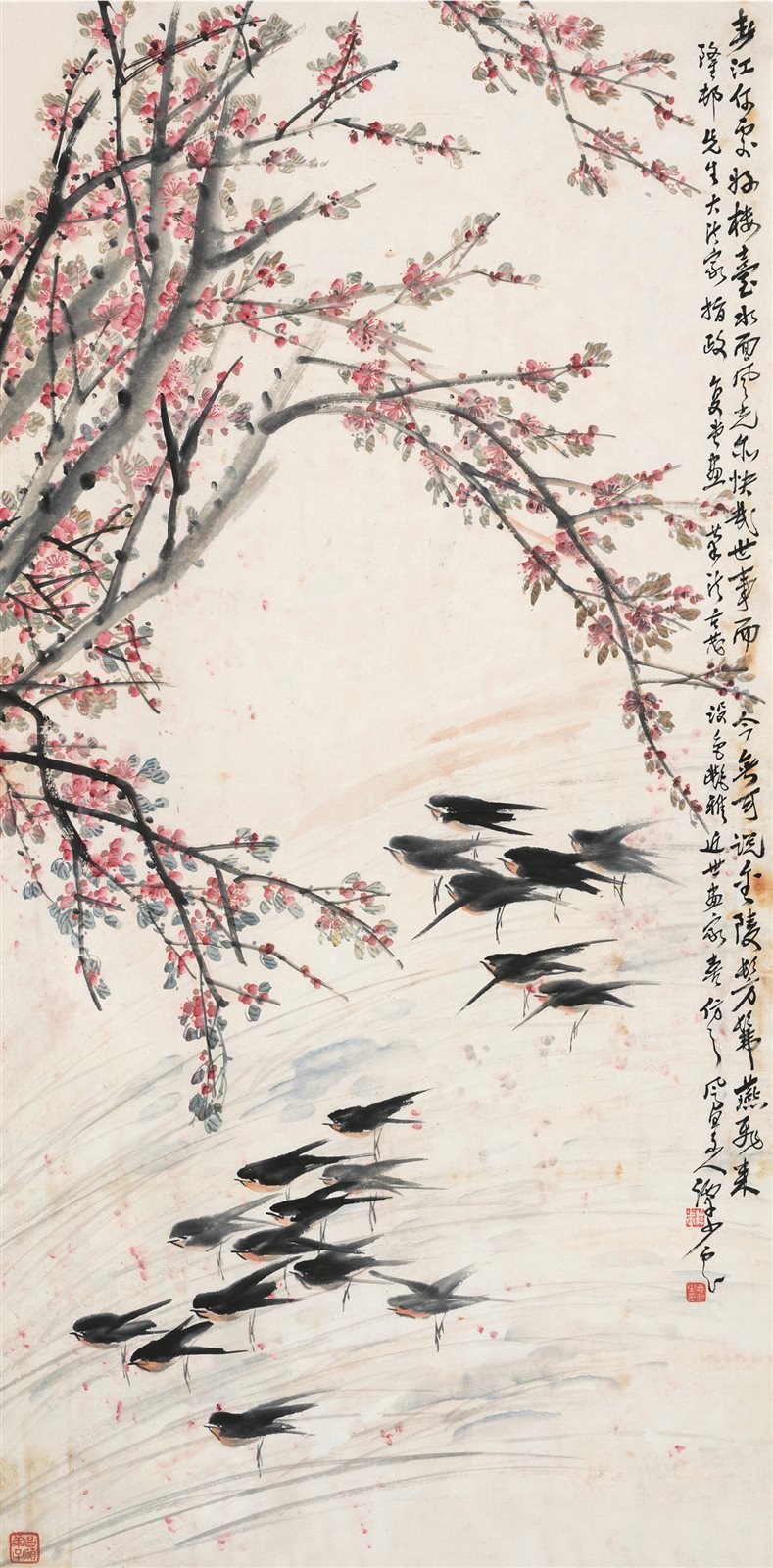 桃花春燕