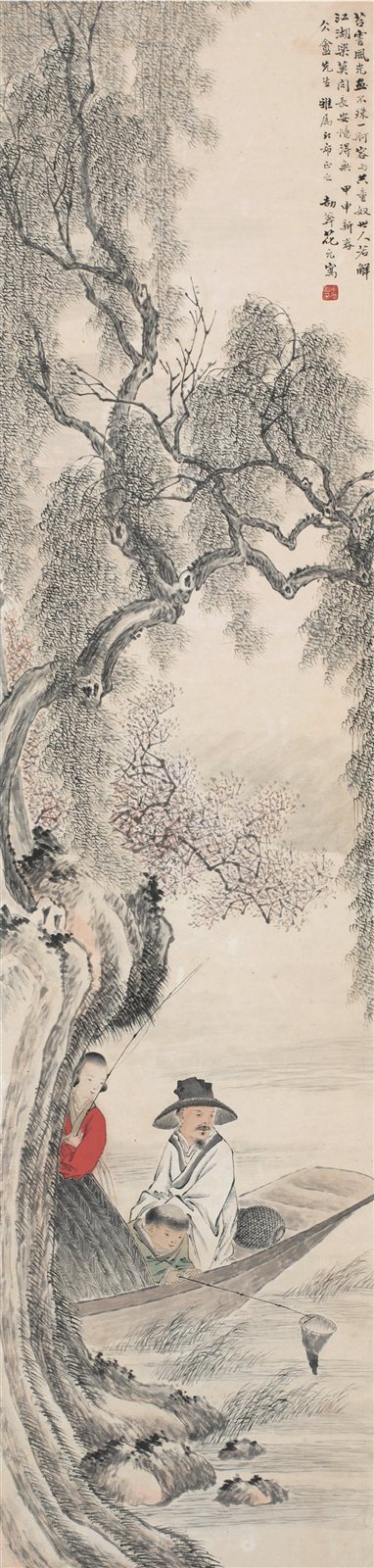 山溪垂钓