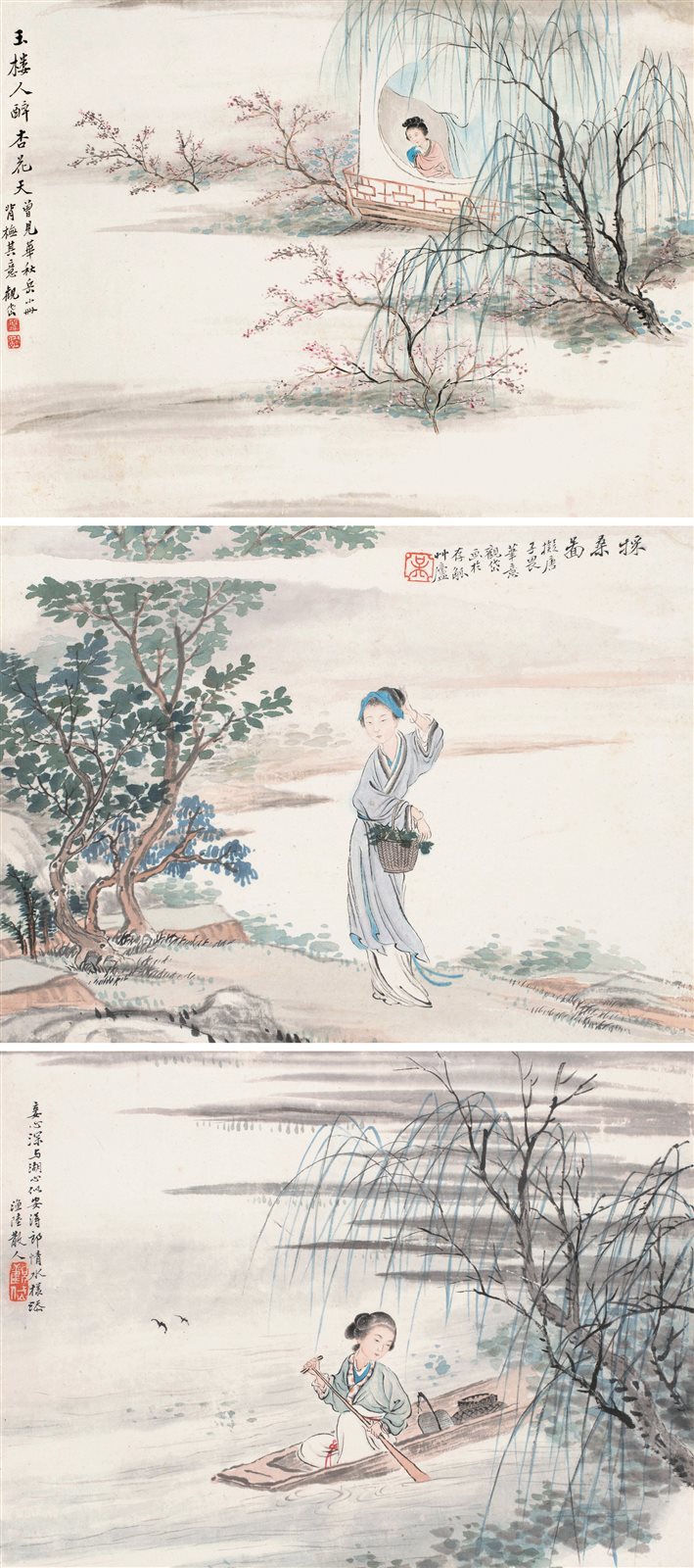 仕女三帧