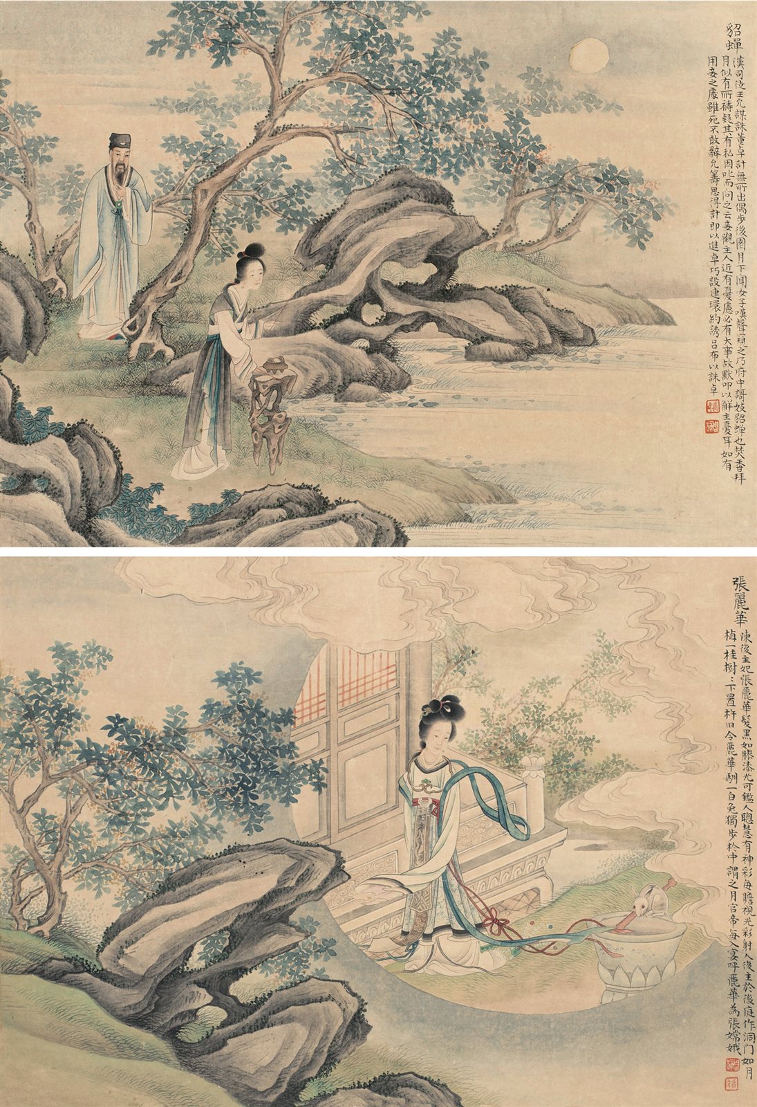 美人图二帧