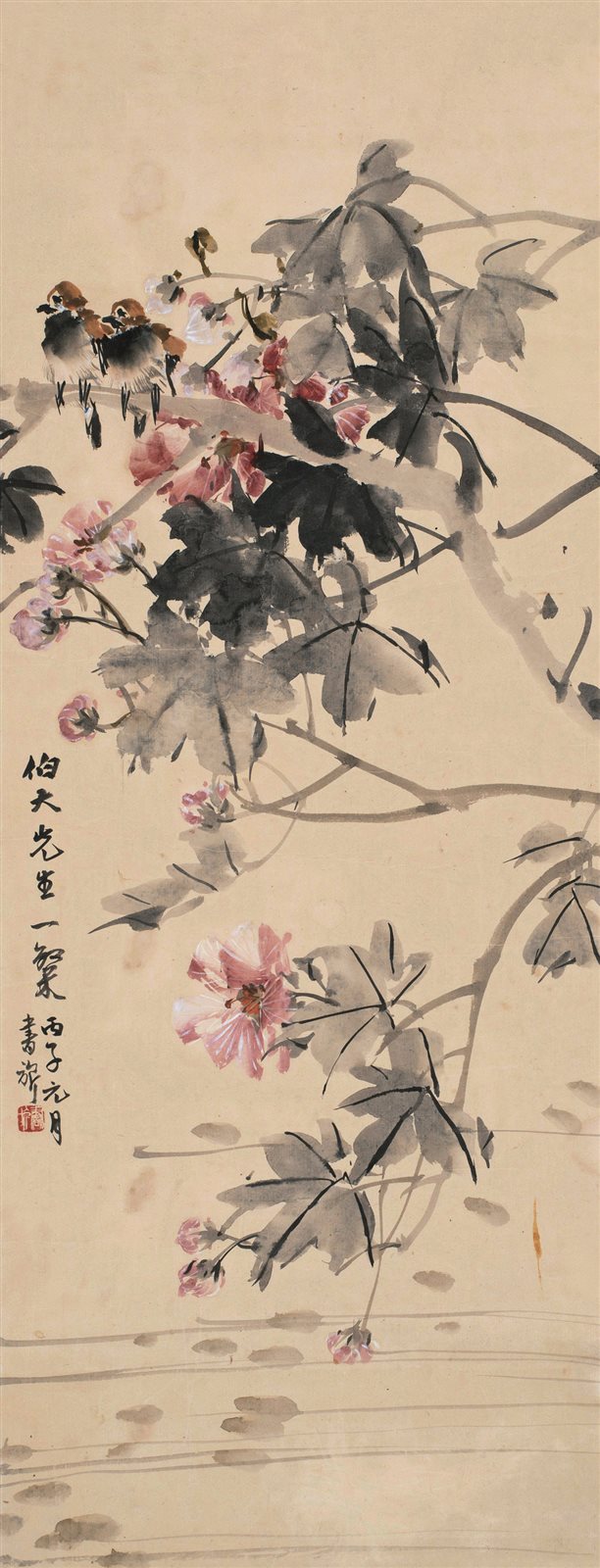 芙蓉双鸟