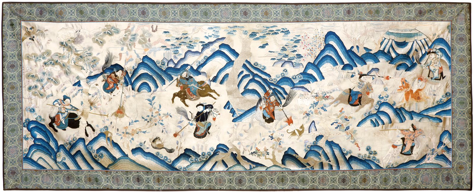 刺绣狩猎图条幅(图录号：1275)