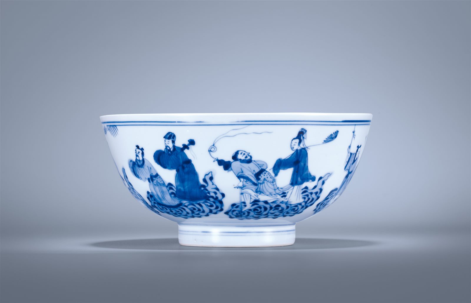 青花八仙祝寿图碗(图录号：1126)