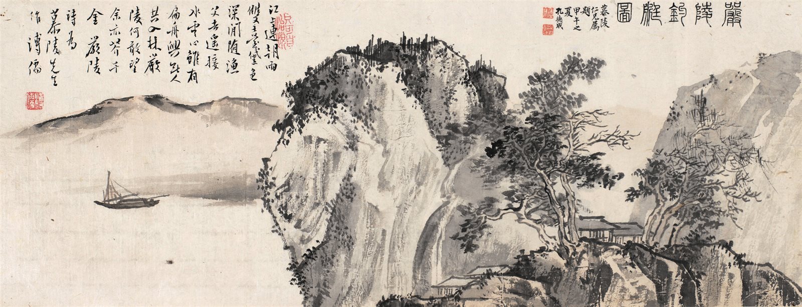 严陵钓艇图