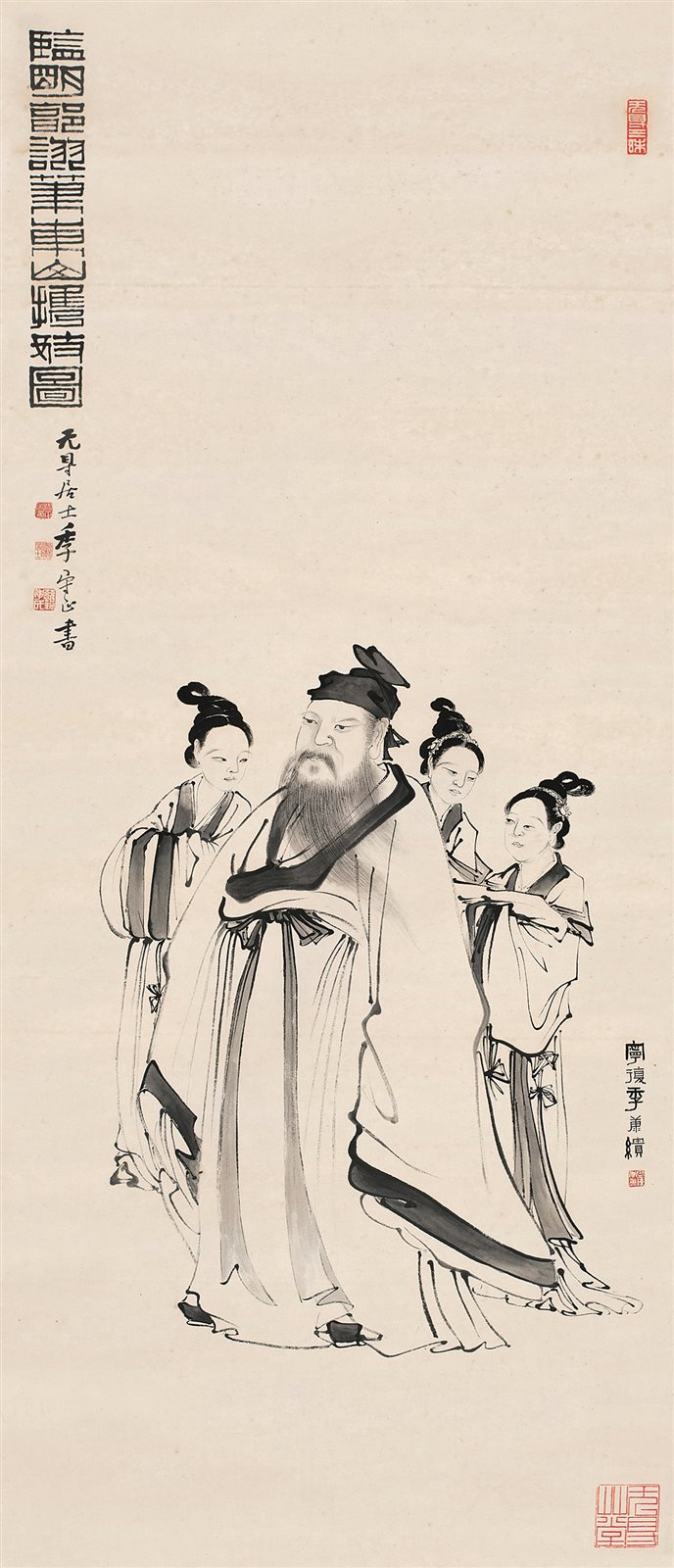 东山携妓图