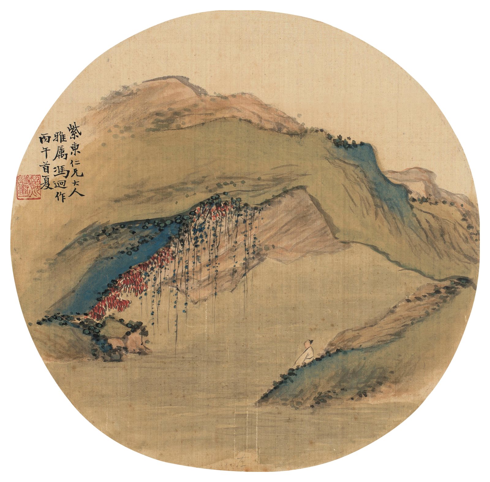 独坐滩头