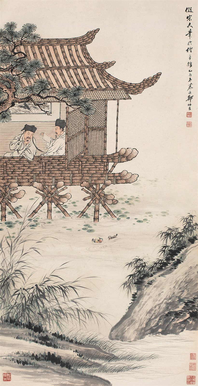 临水读书