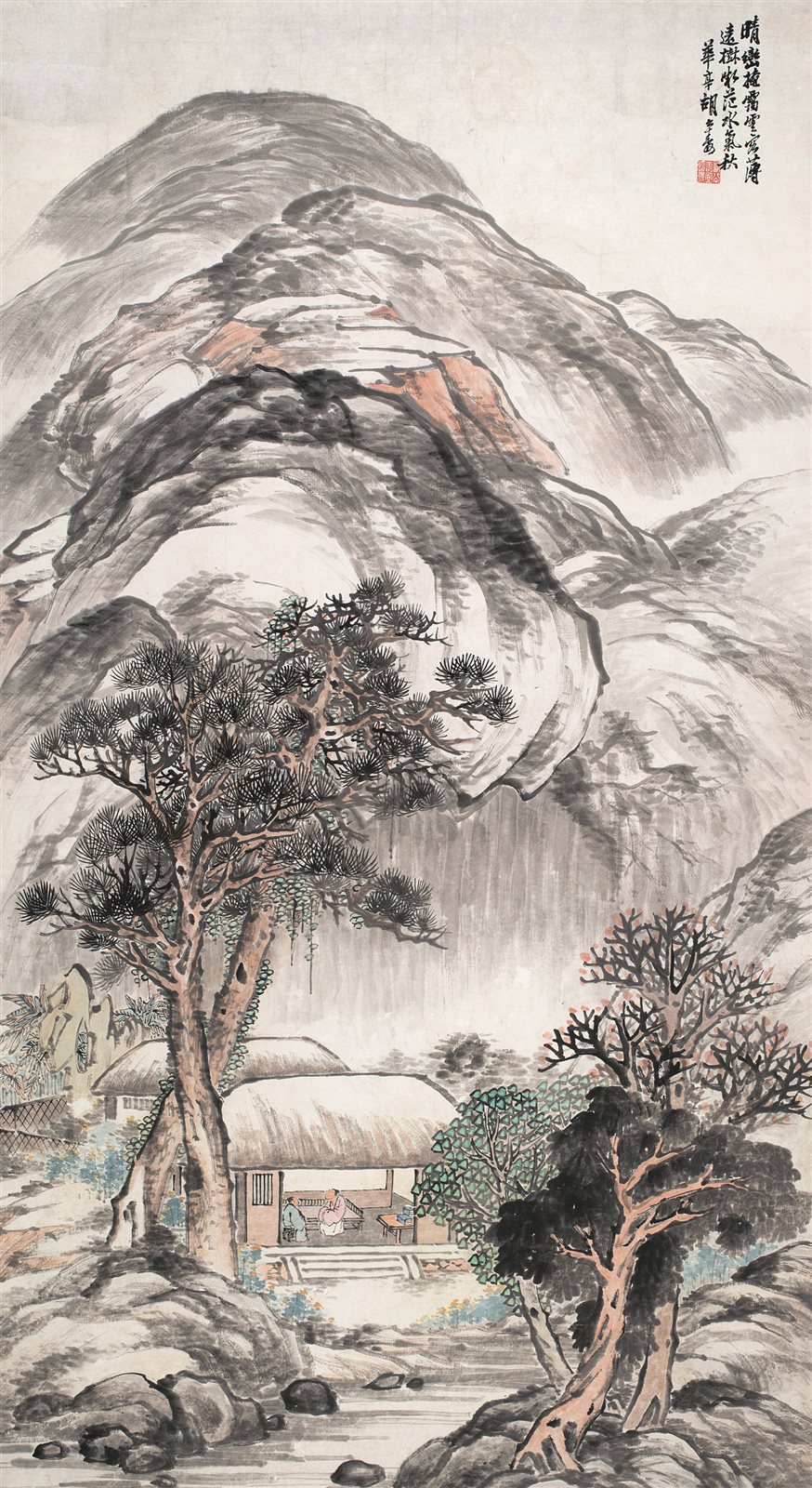 晴峦远树