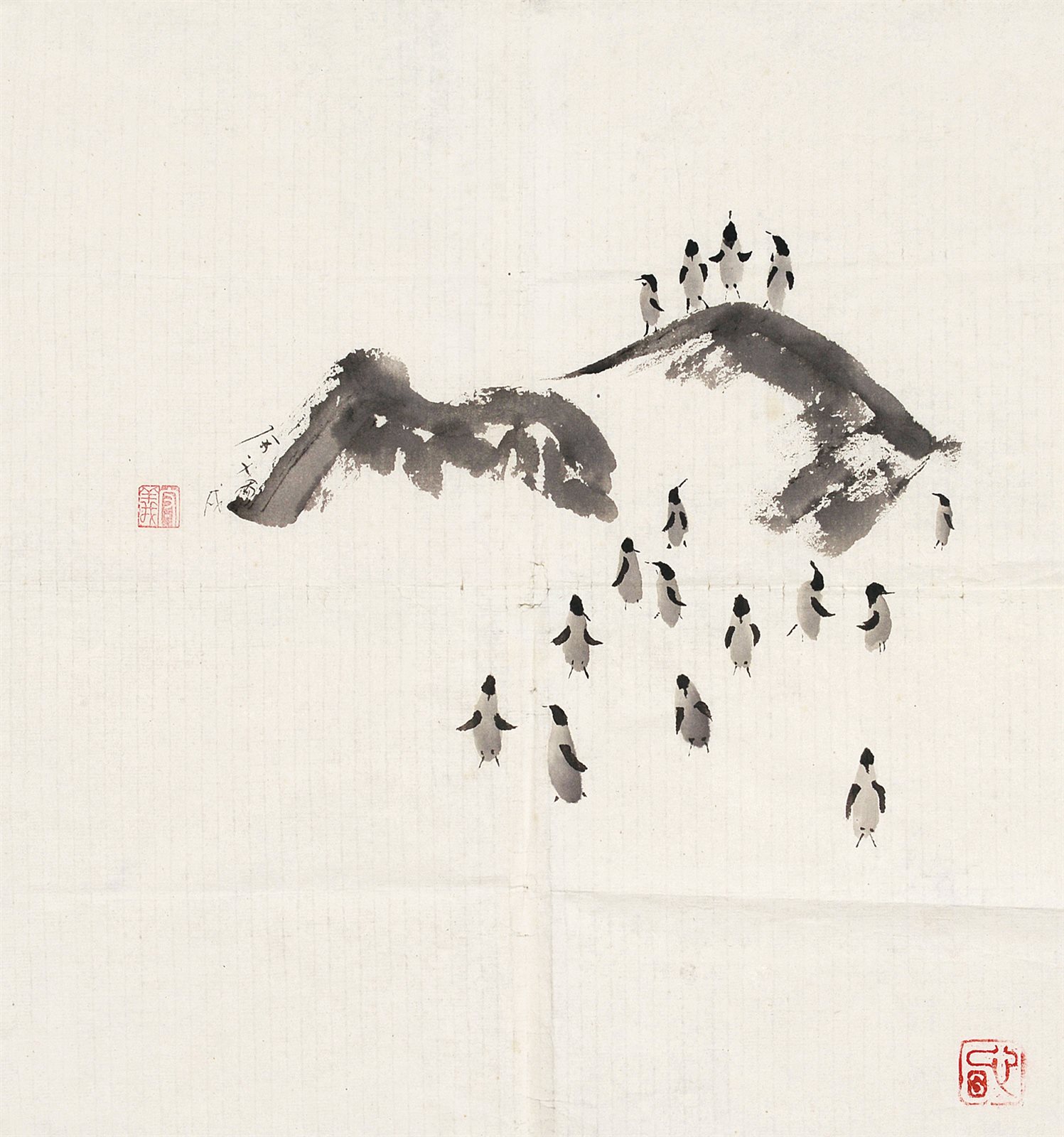 张守义绘“企鹅”镜片