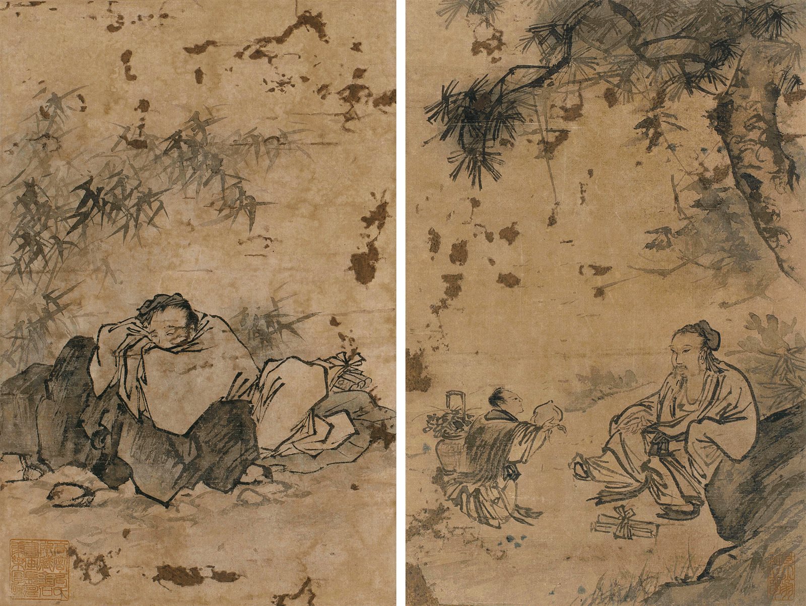 无款人物画小品