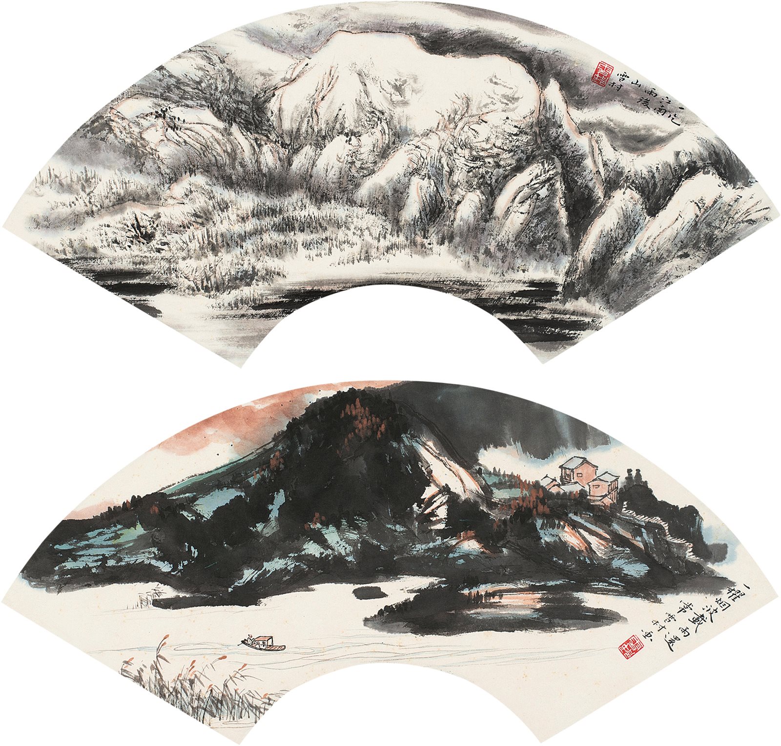 一片江南雨后山。雪村。
      一櫂烟波载雨还，常雪村画。