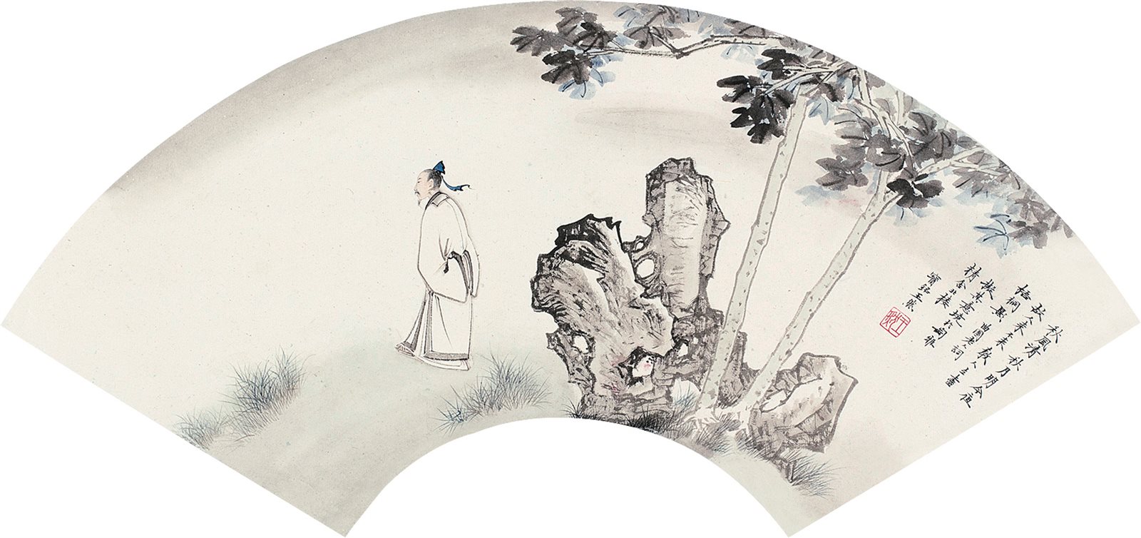 曲园老人词。拟其意境于匋雅精舍北楼，   宝铭王然。