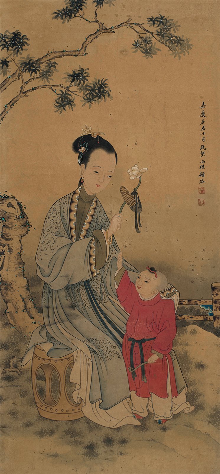 嘉庆庚辰十月既望，西梅顾洛。
