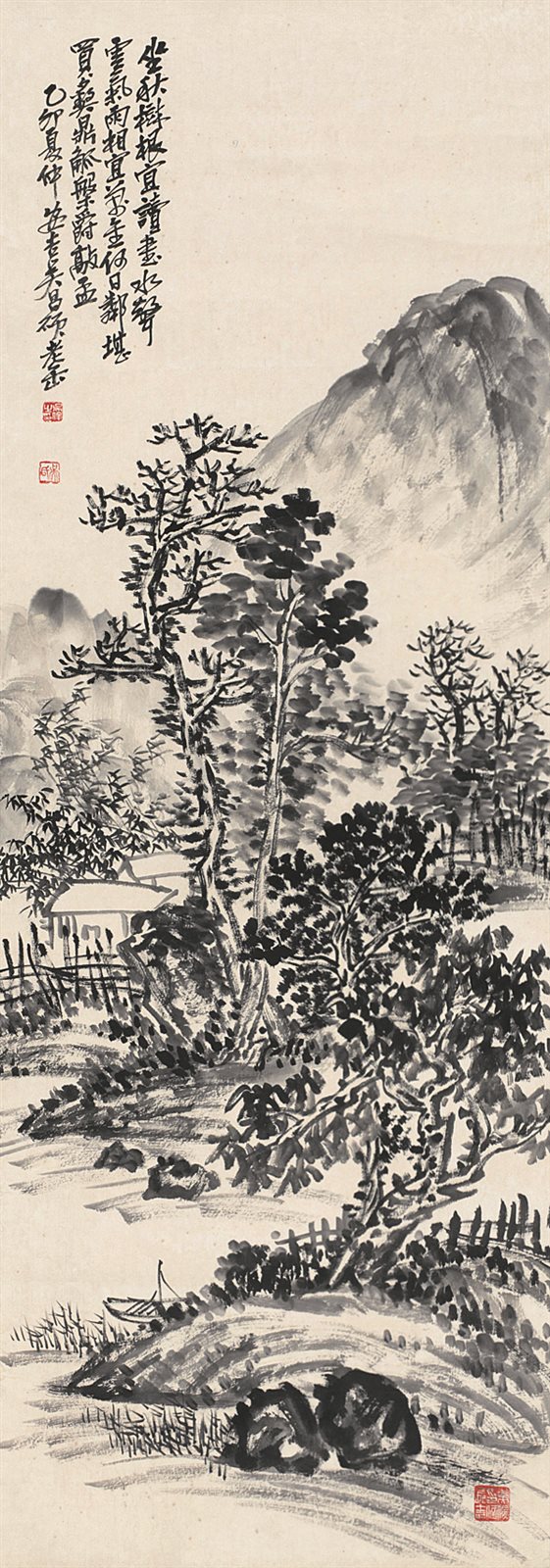 乙卯夏仲，安吉吴昌硕老缶。