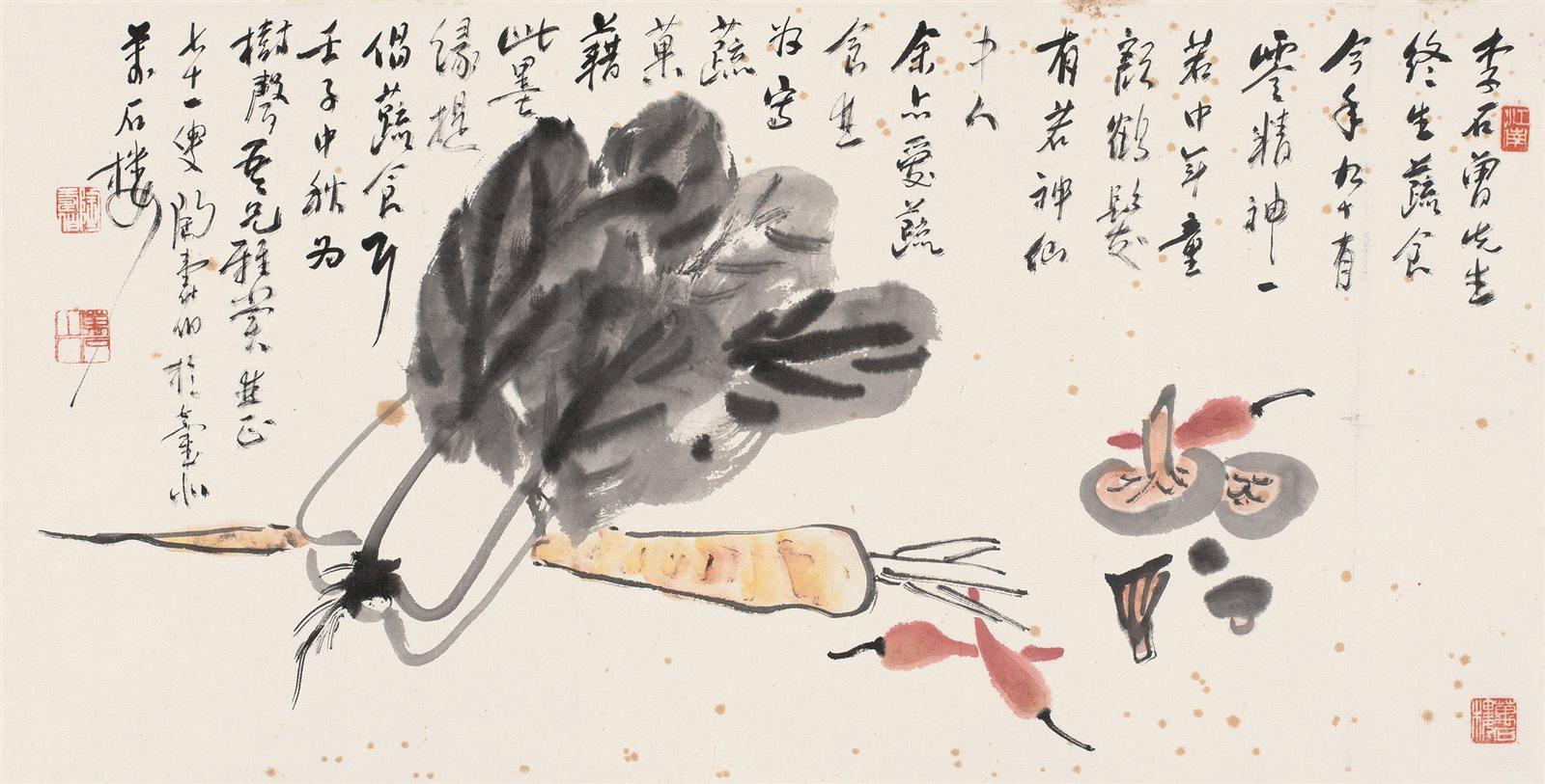 壬子中秋为树声吾兄雅赏并正，七十一叟陶寿伯 	  于台北万石楼。