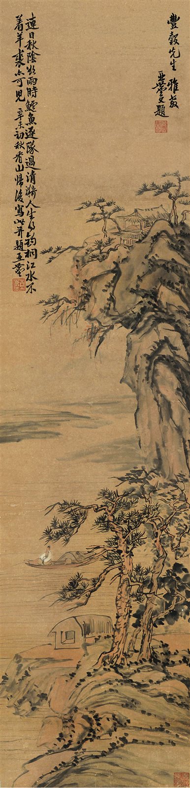 秋江静钓