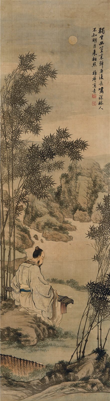 竹里抚琴