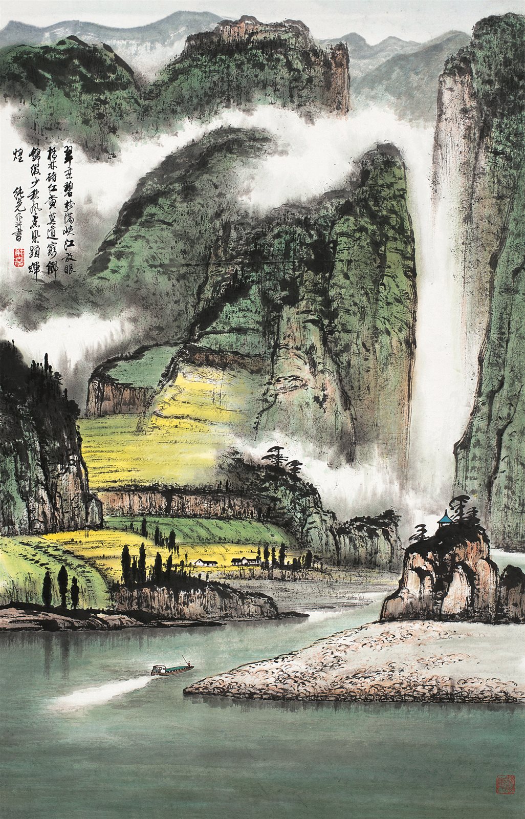 翠峦映江