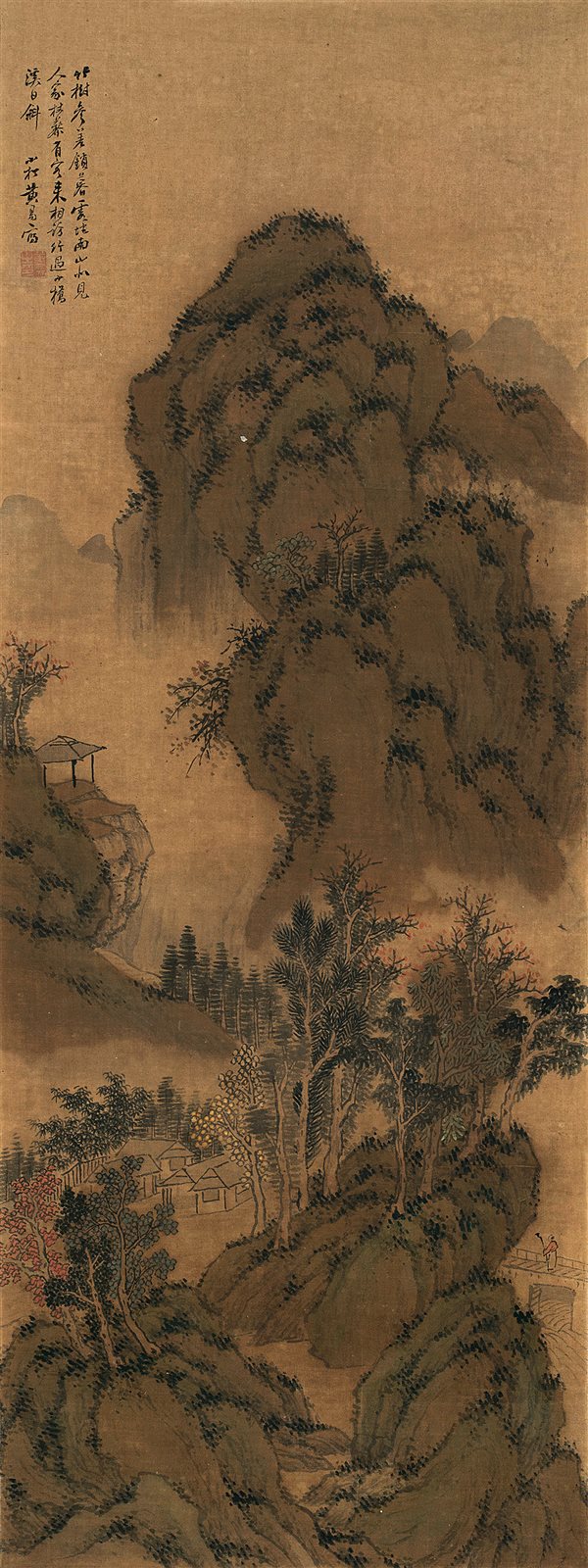 杖藜访友图