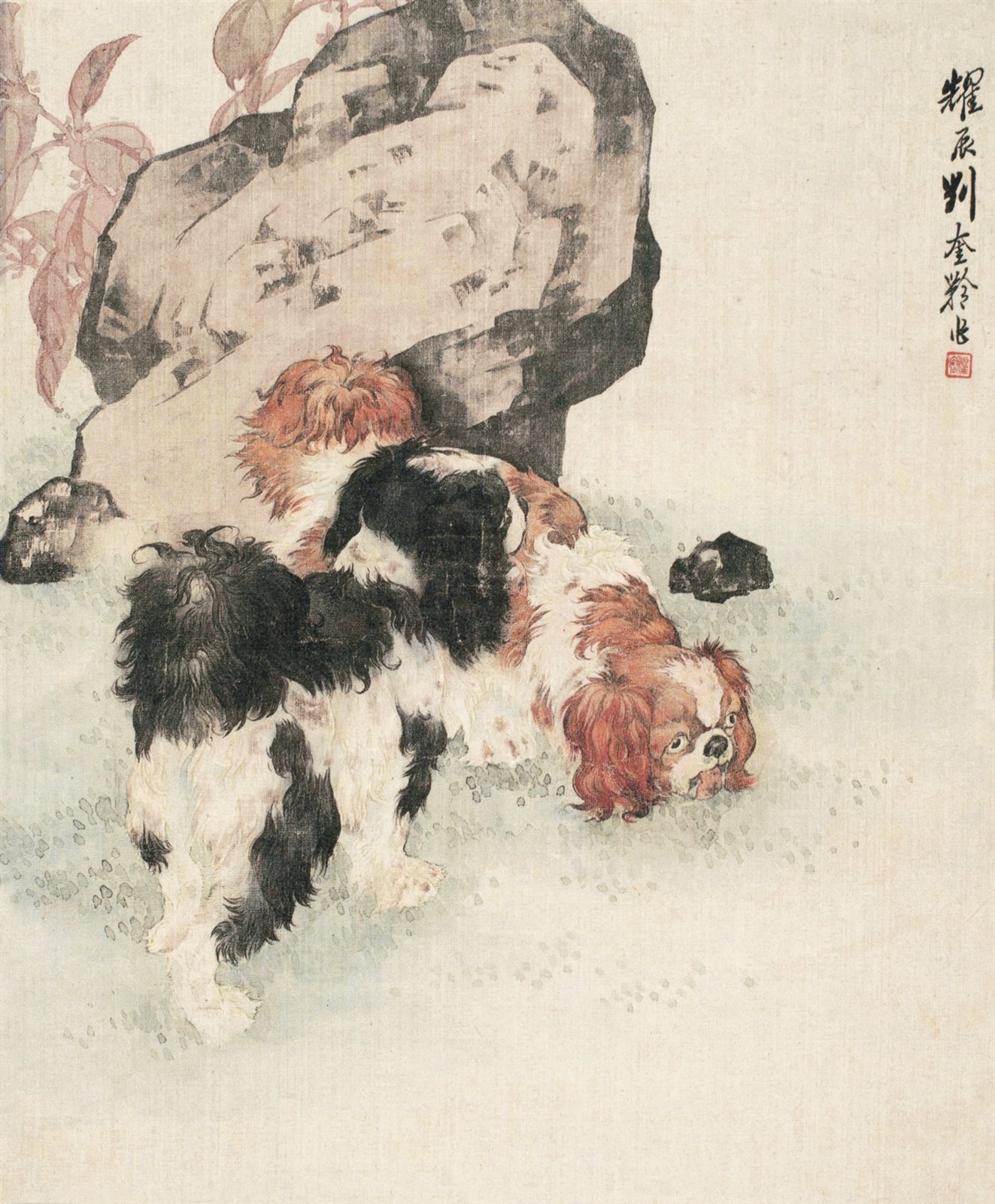 刘奎龄瑶圃双英图