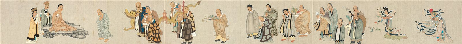 无款佛教人物手卷