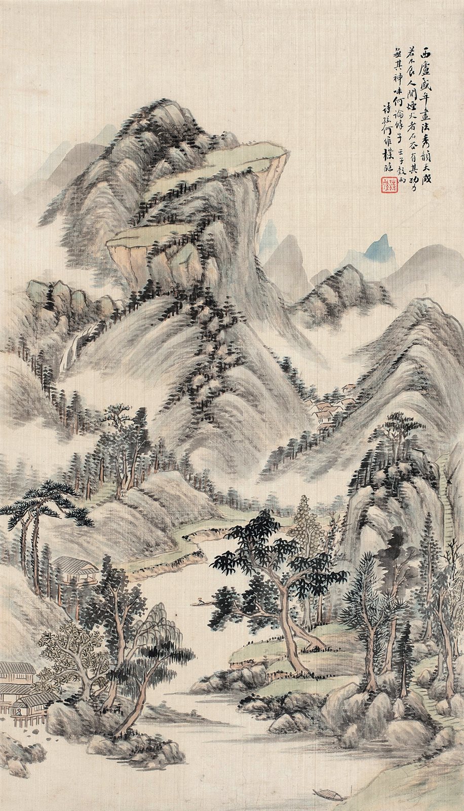 溪山旷远图
