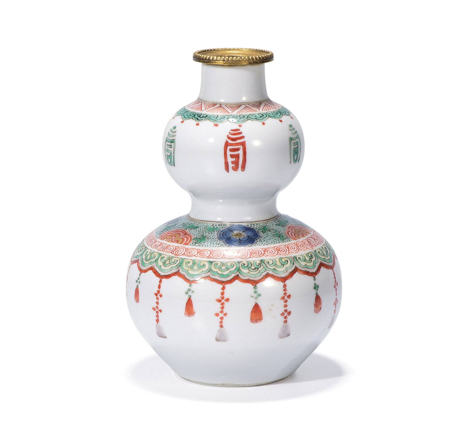 五彩璎珞纹小葫芦瓶