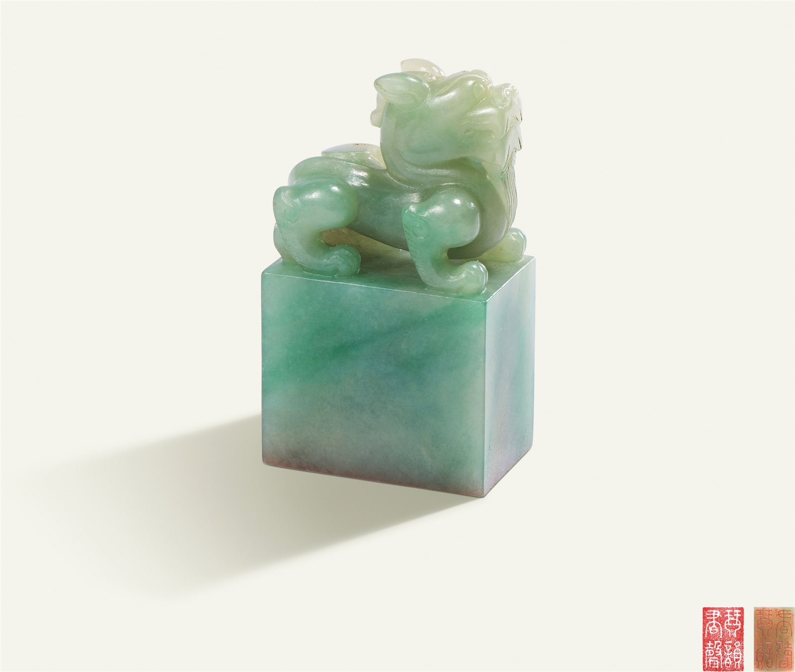 翡翠瑞兽钮章