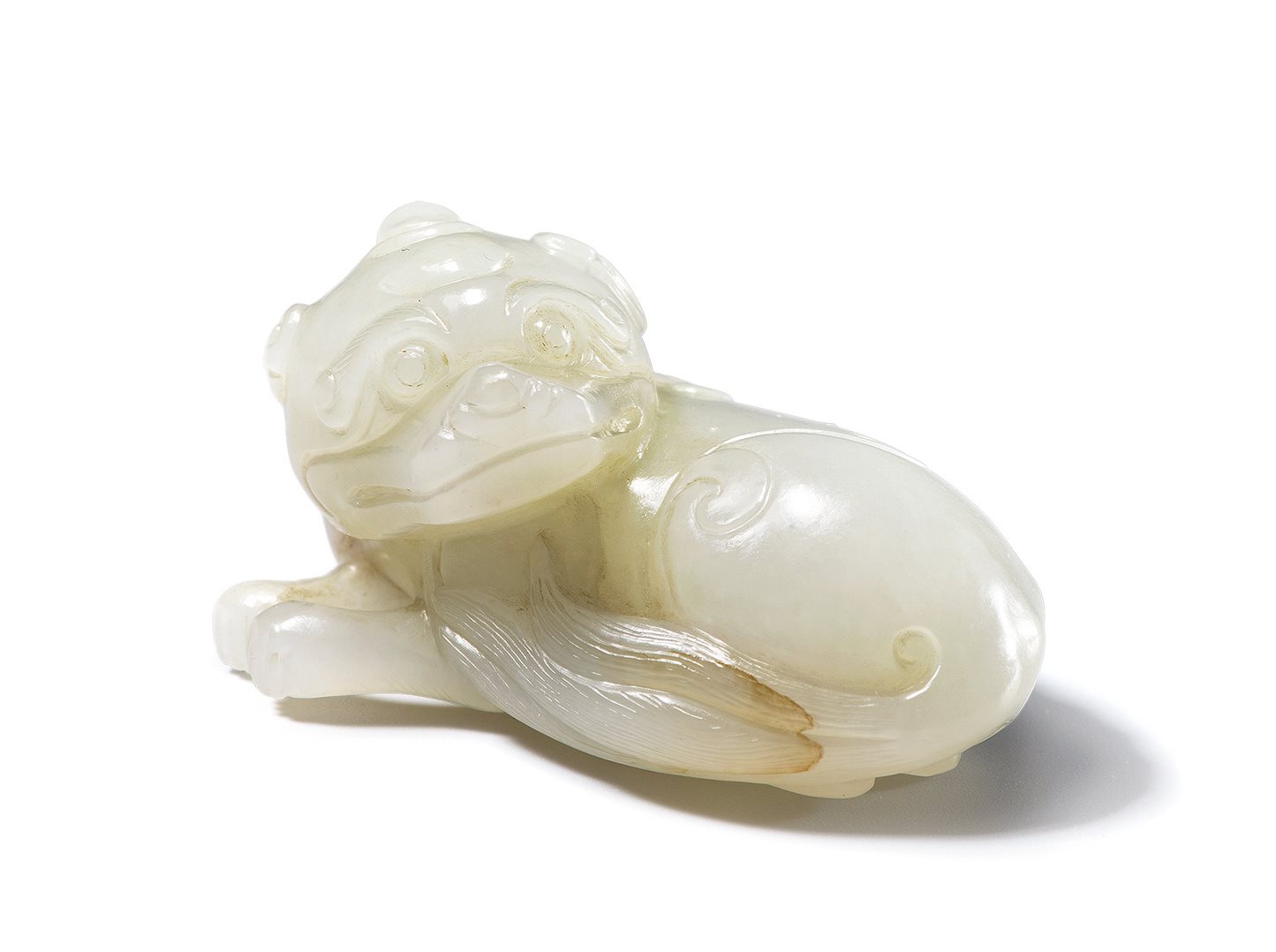 白玉雕瑞兽小摆件